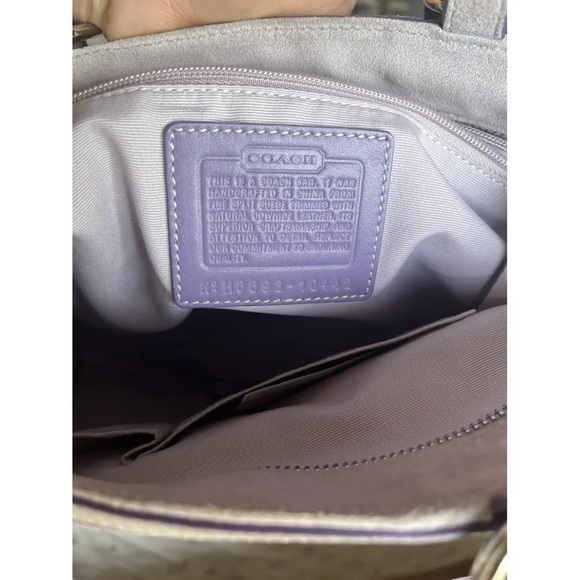 COACH Large Gray Suede Shoulder/Tote Bag NEEDS cleaning - Picture 4 of 9